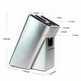 thumbnail image 3 of KAUKKO Stainless Steel Knife Holder, Modern Design Knife Block, Universal Knife Storage Organizer, Strong and Durable Knife Holder Counter-top Storage with Scissors-Slot (Knives Not Included), 3 of 5