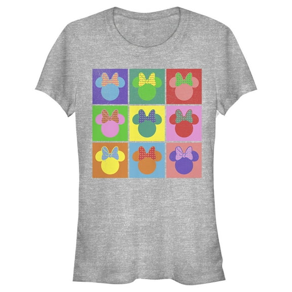 Junior's Mickey & Friends Warhol Minnie Graphic Tee Athletic Heather X Large