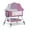 Pink, variant on XunKA 4 in 1 Infant Baby Bassinet with Mosquito Net and Storage Rack,Adjustable Height,Pink.