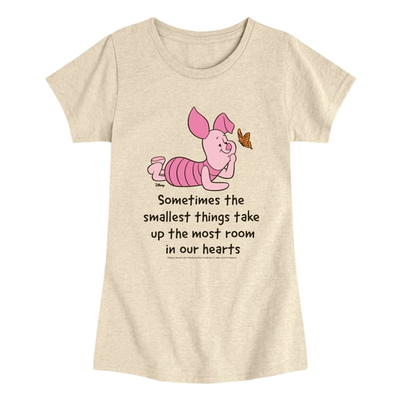 Winnie the Pooh - Piglet Smallest Things - Youth Girls Fitted Short Sleeve T-Shirt