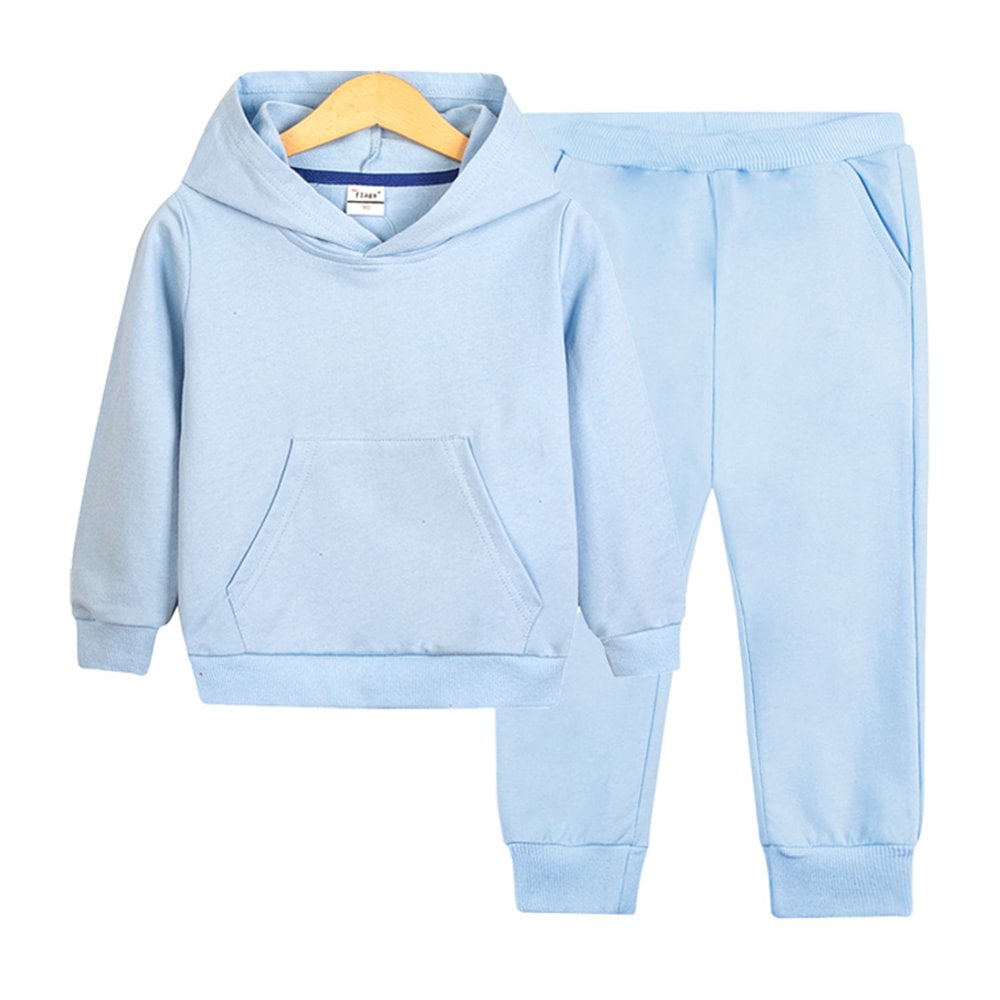 2PCS Kids Toddler Clothes Hoodie Tracksuit Outfits for Boys Girls Fall Sweatshirts Set Pullover Sweatshirt Tops jogging Pants Unisex Set1 11 Years