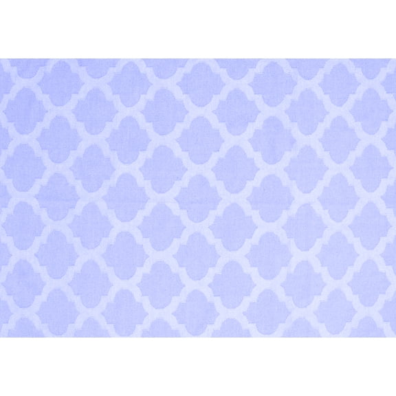 Ahgly Company Indoor Rectangle Trellis Blue Modern Area Rugs, 2' x 4'