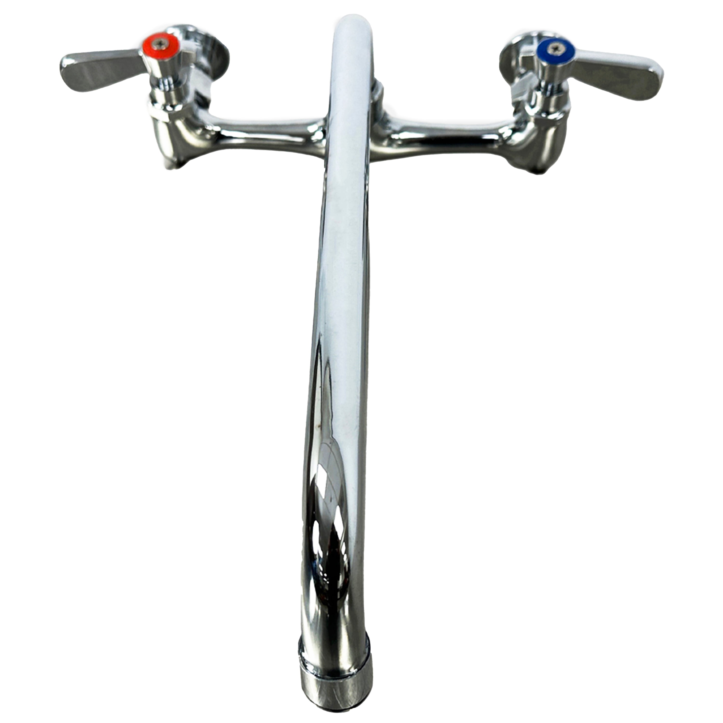 14 in. Heavy-Duty Commercial Kitchen Restaurant Faucet, Splash Mount Faucet with 14 Inch Swing Spout