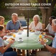 thumbnail image 3 of Round Outdoor Tablecloth with Umbrella Hole and Zipper, Sage Green Ombre Tablecloth with Elastic Waterproof, Summer Beach Ocean Waves Coastal Patio Table Covers for 45" - 54" Picnic Pool Tables, 3 of 9