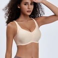 thumbnail image 3 of CucumberDay Women's Wireless Bras for Big Bust Full Coverage U-Back Soft Support T-Shirt Bra Wide Side Wings,(Beige,L), 3 of 9