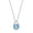 December-Genuine Swiss Blue Topaz, variant on Pear-Shaped with Center Round 5.5mm Birthstone White Topaz 16+2” Dainty Necklace Sterling Silver Jewelry for Women or Teens (L-10.6mm x W-7.3mm)