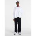 thumbnail image 2 of No Boundaries Boxy Cropped Fit Oxford Shirt with Long Sleeves, Men's XS-5XB, 2 of 5