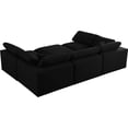thumbnail image 4 of Meridian Furniture Serene Black Linen Fabric Deluxe Modular Sectional, 4 of 10