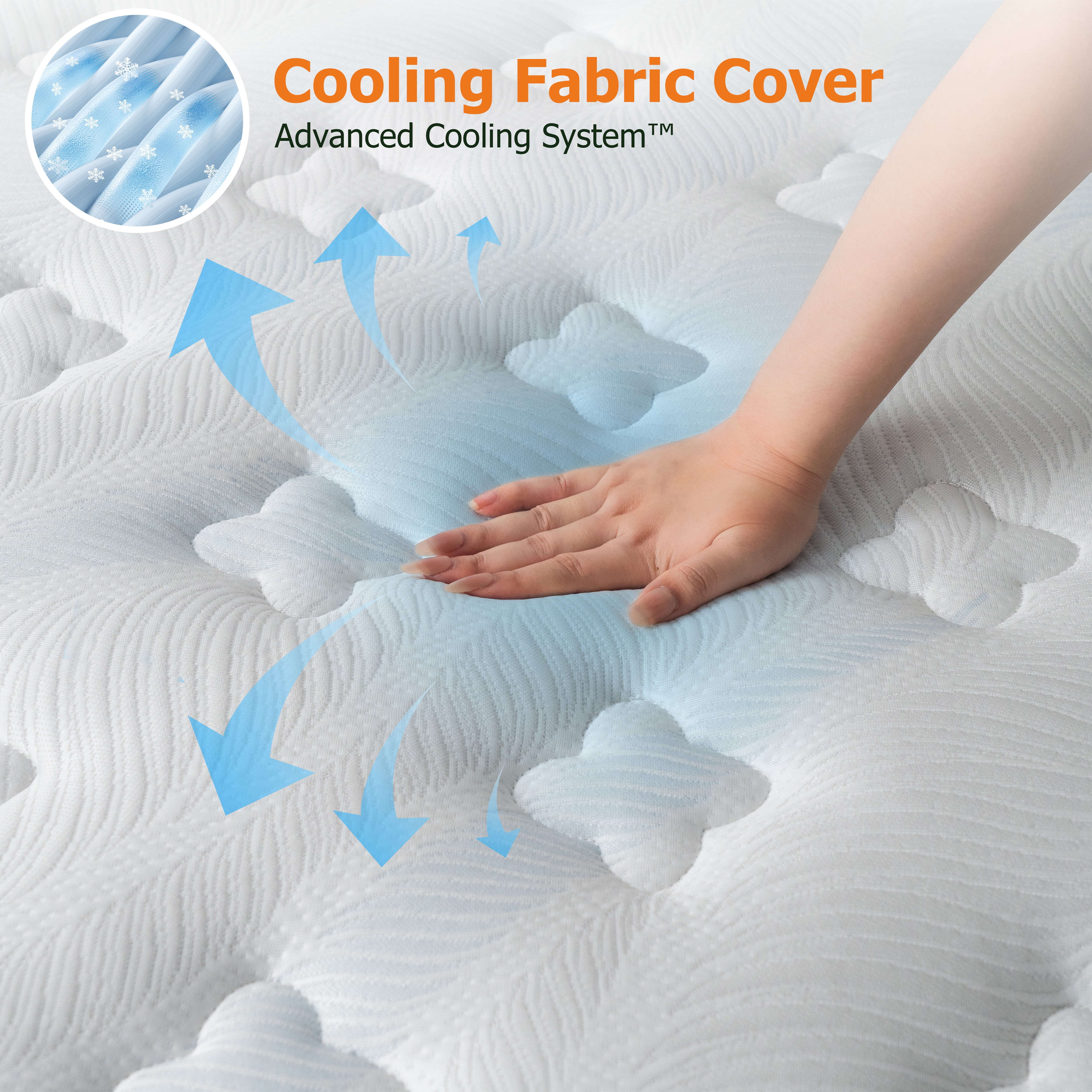MANCHOT 12 Inch Full Hybrid Mattress, 5-Zone Pocket Spring Support with Motion Isolation and Cooling Foam