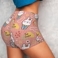 thumbnail image 5 of Yiaed Rabbit So Cute Print Women's Athletic Shorts Running Shorts Sporty Short High Waisted Elastic Workout Shorts for Yoga Gym Running & Sports -XX-Large, 5 of 8