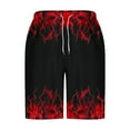 thumbnail image 4 of WAENQINLA Men's Swim Trunks Quick Dry 3D Flames Printed Beach Board Shorts with Pockets Big and Tall Drawstring Elastic Waist Bathing Suits, 4 of 5