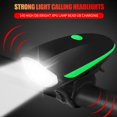 thumbnail image 1 of Faro de bicicleta con bocina MTB bicicleta impermeable 5W 240LM XPG linterna frontal LED Hugtrwg Para estrenar, 1 of 6