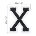 thumbnail image 2 of Uxcell Letters X Patches Black Iron-On Letters X Patch Sew Sew Embroidered Applique Patches for Clothing ,Pack of 9, 2 of 6