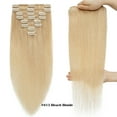 thumbnail image 3 of Benehair Clip In Human Hair Extensions Full Head Real Remy Hair Clip In Weft 8 Pcs Blonde Hair 8"-24" Long AAA+US HOT SALE, 3 of 11