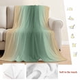 thumbnail image 5 of Sage Green Yellow Ombre Blanket Soft Cozy Warm Throw Blanket for Couch, Plush Fuzzy Flannel Fleece Blankets for Sofa, Farmhouse Modern Gradient Art Bed Blankets Lightweight Gifts for Women, 40"x50", 5 of 9