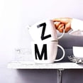 thumbnail image 4 of Toystoory Taza de desayuno con letras decorativas, elegante, fácil de limpiar, Taza de cerámica con letras, tazas con letras grandes Cocina y Comedor blanco Z, 4 of 6