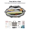 thumbnail image 4 of Tote Bag for Women - Beagle and Dog Footprints Shoulder Bag - Large Utility Work Duffle Bag with Zipper Handbag for Travel, Work, Sprots, 4 of 5