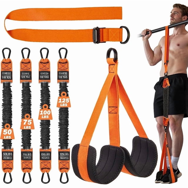 QualitChoice Complete Set With Gym Straps Enhanced Comfort And Security For Pull-Up Training Sessions Boat Kill Switch Wrist Strap orange 350