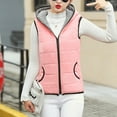 thumbnail image 3 of Lindreshi Vests for Women Womens-Color Hooded Vest for Women In A Short Cotton-Padded Jacket, 3 of 8