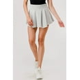thumbnail image 5 of Sweater Knit A-line Ruffle Mini Skort - Light Heather Gray, 5 of 8
