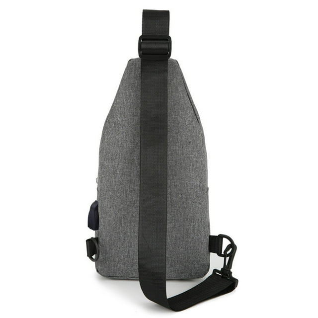 Bolso de pecho multifuncional para hombre Mochila de mensajero | Bandolera de hombro casual de moda | Lona resistente al agua | Carga USB | Antirrobo | Gran capacidad | Viaja todos los días