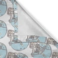 thumbnail image 4 of Ambesonne American Football Valance Pack of 2, Safety Sketch, 54"X18", Aqua Grey Cream, 4 of 5