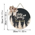 thumbnail image 3 of Fall Decor Kitchen 1PCS Christmas Decoration Wooden Christmas Listing Front Door / Wall Decoration Christmas Wooden Welcome Doorplate Simulation Leaf Bow Decoration Welcome Sign, 3 of 6