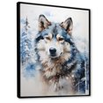 thumbnail image 2 of Designart "Serene Siberian Canine" Animals Dog Floater Framed Canvas Art Print, 2 of 5