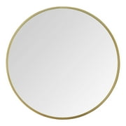 Stratton Home Decor 28 Aubrey Gold Metal Wall Mirror