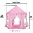 thumbnail image 3 of CuteKing Princess Castle Kids Play Tent Children Large Playhouse with LED Small Star Lights Pink, 3 of 5