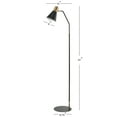 thumbnail image 5 of JONATHAN Y Apollo 61" Modern Metal LED Task Floor Lamp, Black/Brass Gold, JYL6130A, 5 of 8