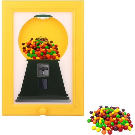 Candy Dispenser Picture Frame Gumball Machine Wall Art Wall Candy Dispenser Picture Hanging Candy Frame Mini Wall Mounted Gumball Machine Handy Fast Distribution Candies Nuts Gifts for Christmas