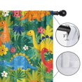 thumbnail image 4 of Blackout Kids Curtains,Green Cartoon Dinosaurs Jungle Flowers Pattern Childrens Insulated Curtains Set Of 2,Bedroom Essentials,Toddler Room Decor 42"x84", 4 of 5