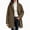 Brown, variant on Horkkom Long Winter Coats for Women Fleece Warm Button Jacket Soft Fuzzy Lapel Coat XL