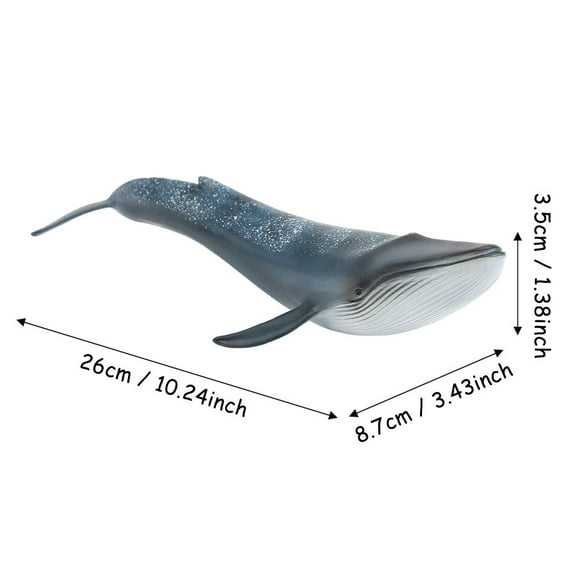Solid Sea Animals Toy Figures, Plastic Ocean Shark Sea Creature Toy (Blue Whale),a2