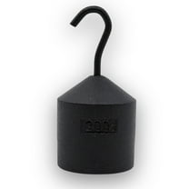 Eisco Labs - Hooked Weight, 200g - Iron, Cylindrical with Hook and Bottom Slot for Easy Lifting, Science Experiments, Physics, Scale Calibration, Measurement