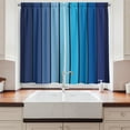 thumbnail image 2 of Ambesonne Navy Kitchen Curtains, Plaques in Blue Borders, 55"x45", Dark Blue and Pale Blue, 2 of 3