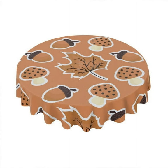 Eveokoki Fall Round Tablecloth,Harvest Tablecloth 60 inch,Autumn Theme Indoor or Outdoor Holiday Table Harvest Fall Decorations for Home,Dinner