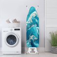 thumbnail image 3 of HELLHERO Ironing Board Cover Easy Fit Blue-green Marble Pattern Elastic Edge Replacement, 3 of 5