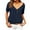 Navy02, variant on Dwralegc Womens V Neck T Shirts Solid Fashion T Shirt Summer V-Neck Short Sleeve Tee Tops Loose Fit Casual Shirt Outfits Turquoise 2XL