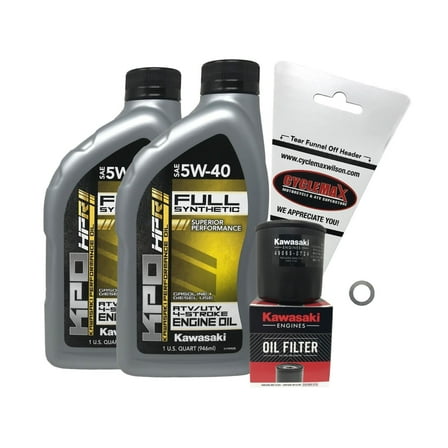 Cyclemax 2005-2022 OEM Kawasaki Mule 600 610 SX Full Synthetic Oil Change Kit