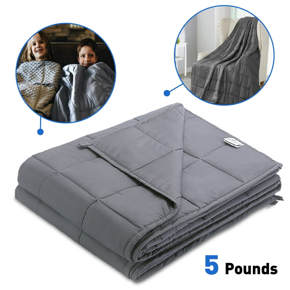 EasyGo Premium Kids Children's Weighted Blanket - (48" X 36") - 6" 5