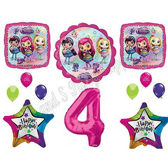 LITTLE CHARMERS 4th Fourth Birthday Party Balloons Decoration Supplies Nick Hazel