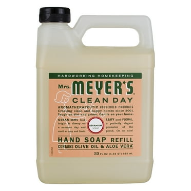 Mrs. Meyers Clean Day Liquid Hand Soap Refill Geranium Scent 33 fl oz