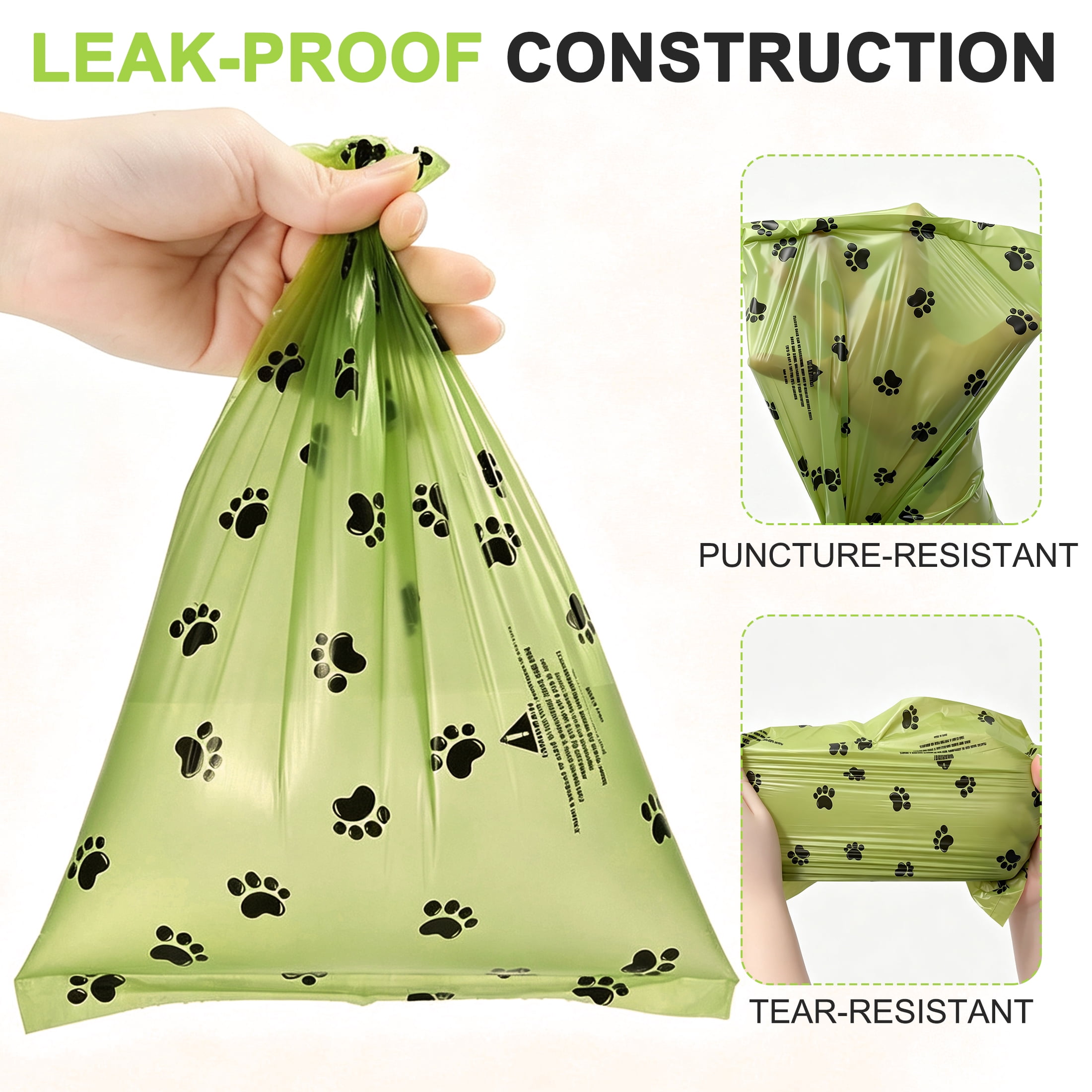 GARITIN Dog Poop Bags, 540 Count Scented Pet Waste Bags, Leak Proof Doggy Poop Bags with Free Dispenser