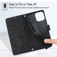 thumbnail image 6 of for Samsung Galaxy S21 FE Crossbody Wallet Case with Card Holder, Flip Folio Book Style Leather Shockproof Protective Phone Cover with Shoulder Strap/Lanyard for Samsung Galaxy S21 FE, Black, 6 of 7