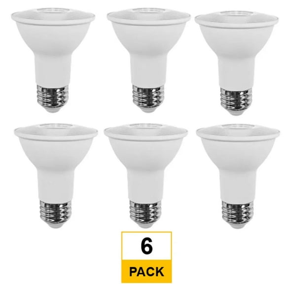 LED PAR20 Flood 6.5W 2700K 40Deg Dimmable 80  CRI 550 Lumen White Housing (Essential Series) (6-Pack)