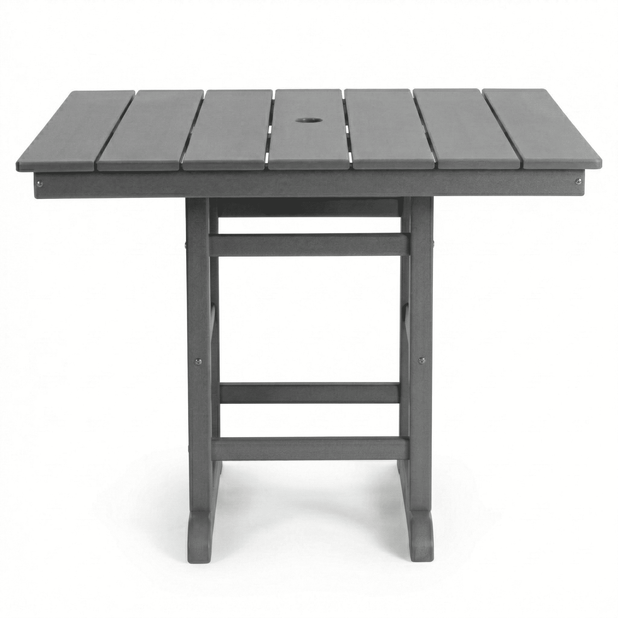 Outdoor Folding Dining Table, 37.8 Inch Square Table for Garden Backyard Patio, Gray