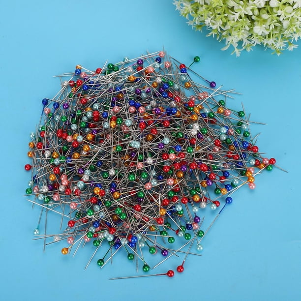 PATIKIL 200 Épingles à Couture Avec Tête Perle Nacré Argent - 1.5 Pouce Épingles Droites En Acier Inoxydable Pour Tissu, Bijoux DIY, Artisanat Et Décoration