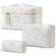 thumbnail image 1 of Bolsa de maquillaje HBSelect acolchada de algodón para viajes, 3 unidades, para mujeres y niñas, 1 of 7